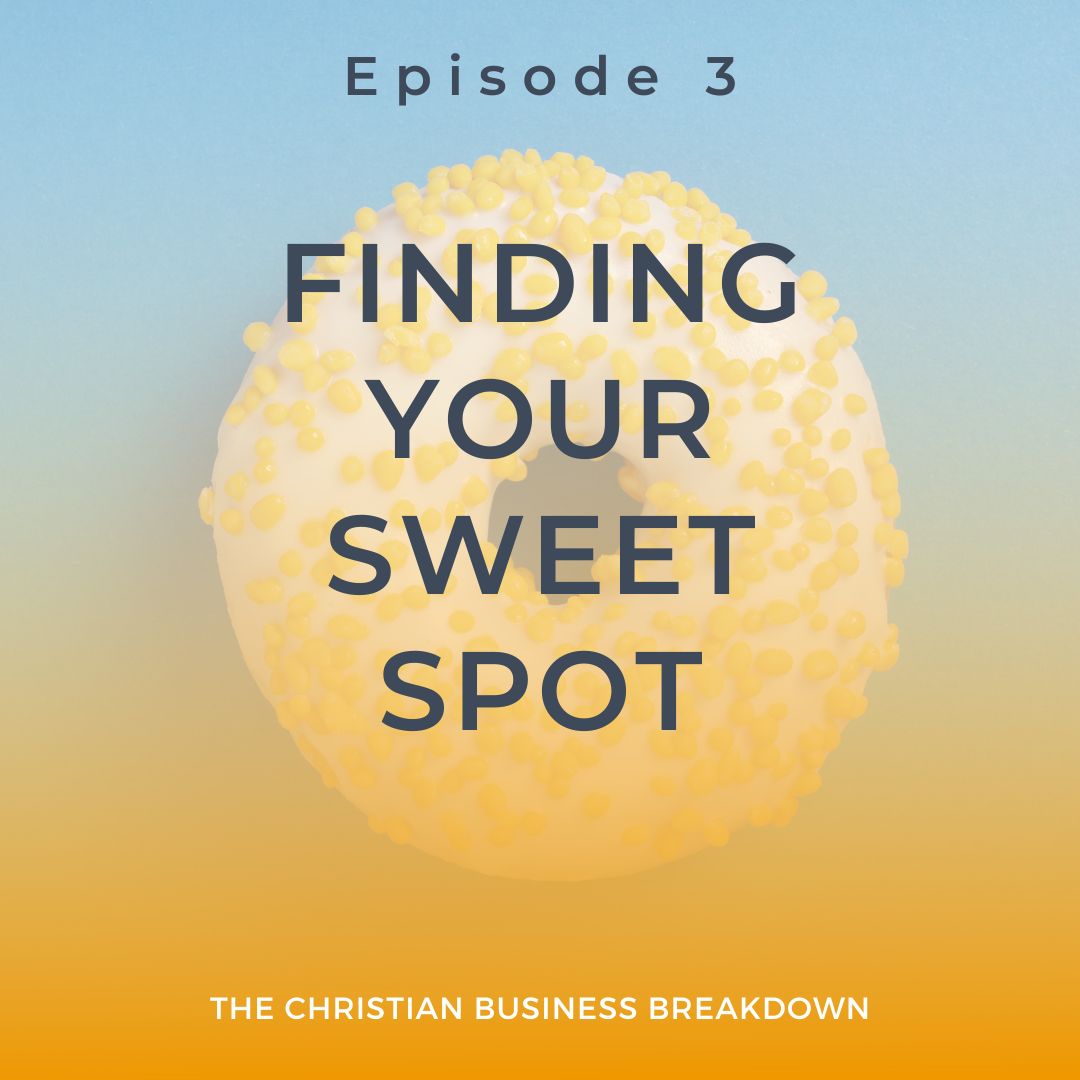 A graphic with a white donut with yellow sprinkles with the words Finding your sweet spot over top of the graphic.